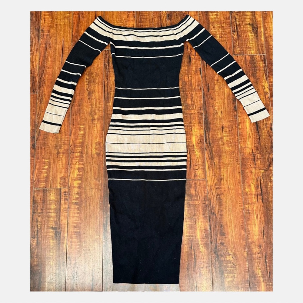 Ribbed Long Sleeve  Dress